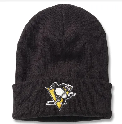 Pánská zimní čepice Pittsburgh Penguins NHL Cuffed Knit Black