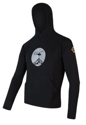 SENSOR MERINO UPPER HELI pánská mikina klokanka černá Velikost: XL 8592837075976