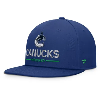 Pánská kšiltovka Vancouver Canucks NHL Authentic Pro A/Cap Flat Brim Square Visor Structured Adjustable