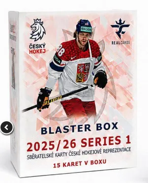 Sběratelské hokejové karty Český hokej národní tým reprezentace 2025/2026 Series 1 blaster box
