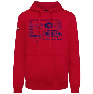 Pánská mikina Montreal Canadiens NHL Levelwear Podium Campaign Pullover Hoodie - Red Velikost: S