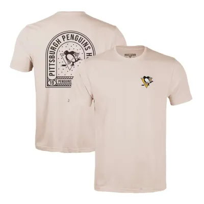 Pánské tričko Pittsburgh Penguins NHL Levelwear Richmond Stained Glass T-Shirt - Khaki Velikost: S