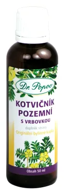Dr. Popov Kotvičník zemní s vrbovkou, originální bylinné kapky Objem: 50 ml