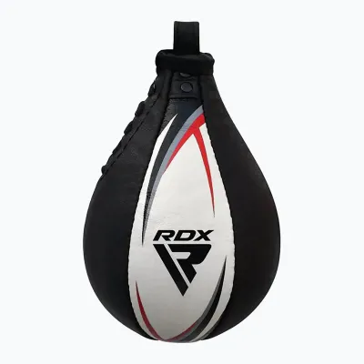 RDX Boxovací hruška S2, kožená, bílo červená