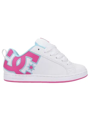 Dc shoes dámské boty Court Graffik White / Crazy Pink / Blue | Bílá | Velikost 37 EU