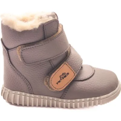 PEGRES B 1706 Dětská zimní barefoot obuv, šedá, velikost 26