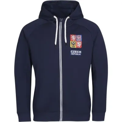 Střída CZECH HOODY Pánská mikina, tmavě modrá, velikost XL