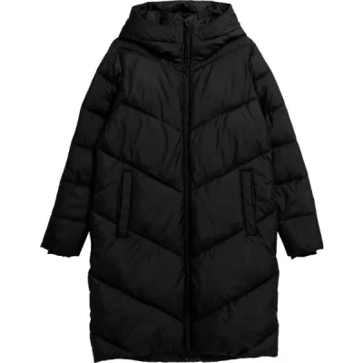 4F DOWN COAT Dámský kabát, černá, velikost M