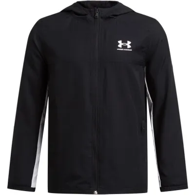 Under Armour RIVAL WOVEN JACKET Chlapecká bunda, černá, velikost L
