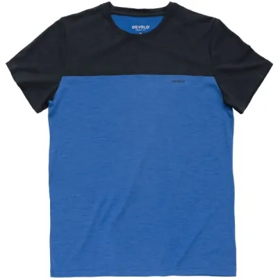 Devold CLASSIC LINEAR TEE MAN Pánské funkční tričko, modrá, velikost XL