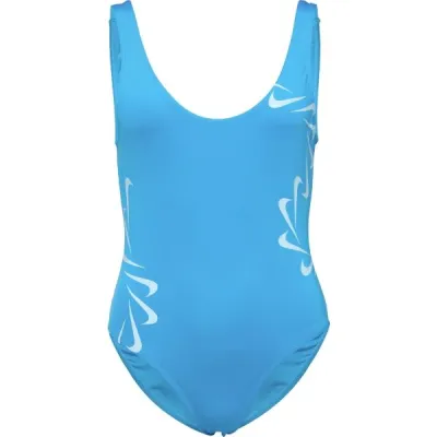 Nike MULTI LOGO Dámské jednodílné plavky, modrá, velikost L