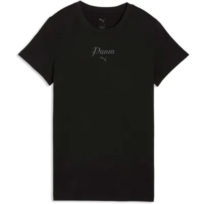 Puma ESSENTIALS SCRIPT TEE Dámské tričko, černá, velikost L