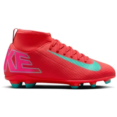 Nike JR SUPERFLY 10 CLUB FG/MG Dětské kopačky, červená, velikost 33.5