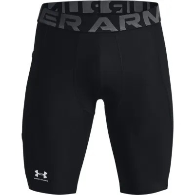 Under Armour HEATGEAR ARMOUR LONG SHORTS Pánské kompresní kraťasy, černá, velikost XXL