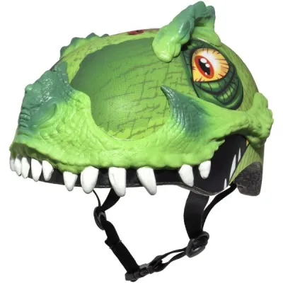 RASKULLZ T-REX AWESOME Dětská cyklistická přilba, zelená, velikost (50 - 54)