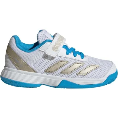 adidas COURTFLASH K CF C Dětská tenisová obuv, bílá, velikost 34