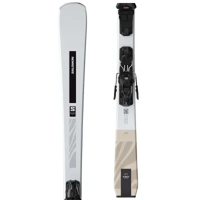 Salomon E S/MAX N&deg;4 + M10 GW Dámské sjezdové lyže, bílá, velikost 167