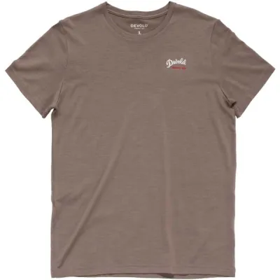 Devold CLASSIC "SCRIPT" TEE MAN Pánské merino triko, hnědá, velikost M