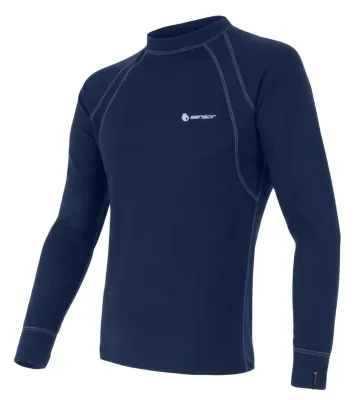 SENSOR DOUBLE FACE pánské triko dl.rukáv deep blue Velikost: S 8592837095431