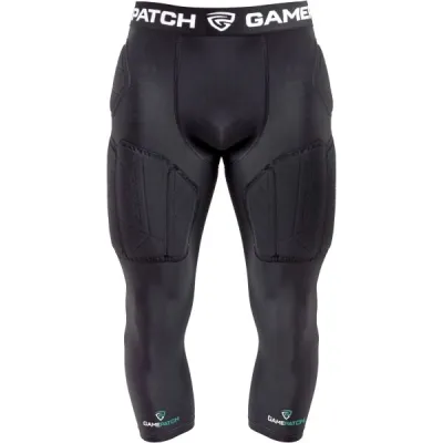 GAMEPATCH PADDED 3/4 TIGHTS PRO+ Kompresní unisex legíny, černá, velikost XXL