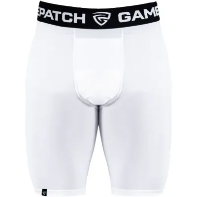 GAMEPATCH COMPRESSION SHORTS Kompresní unisex šortky, bílá, velikost S