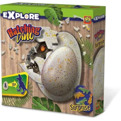 SES DINOSAUR HATCHING Líhnutí dinosaura, mix, velikost UNI
