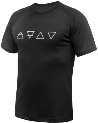 SENSOR MERINO BLEND ELEMENTS pánské triko kr.rukáv černá Velikost: XL