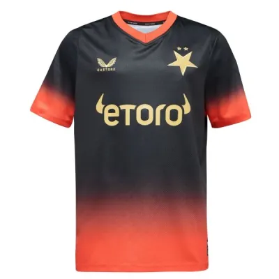 CASTORE SK SLAVIA PRAGUE AWAY SS SHIRT JR Dětský fotbalový dres, černá, velikost XS