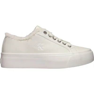 Calvin Klein VULC FLATF LACEUP LTH FUR Dámské zimní tenisky, bílá, velikost 37