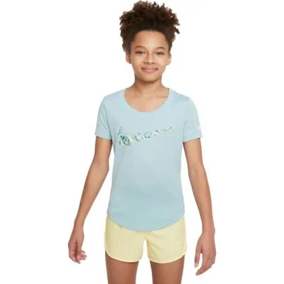 Nike DRI-FIT SCOOP ESSENTIAL+ Dívčí tričko, světle modrá, velikost XL