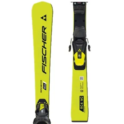 Fischer RC4 WC JR M/O JR + RC4 Z9 23/24 GW Sjezdové lyže, žlutá, velikost 135