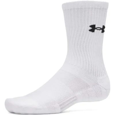 Under Armour PERFORMANCE COTTON 3P CRW Sportovní ponožky, bílá, velikost md