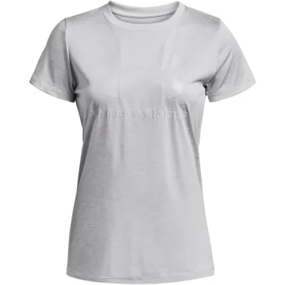 Under Armour TECH SOLID SCRIPT Dámské tričko, šedá, velikost XS