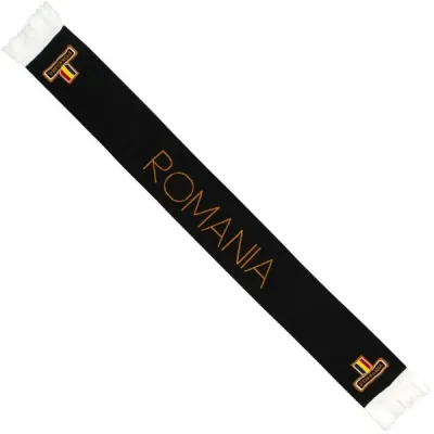FLLÖS FANLINE SCARF ROMANIA 8 Zimní šála, černá, velikost UNI