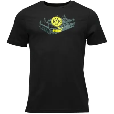 Puma BVB FTBLICONS TEE Pánské triko, černá, velikost L