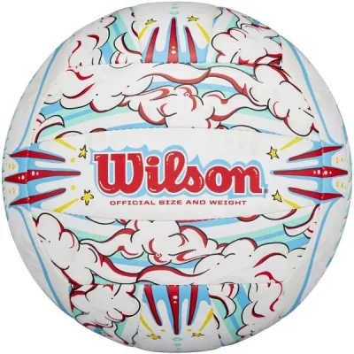Wilson GRAFFITI PEACE VB Míč na plážový volejbal, bílá, velikost 5