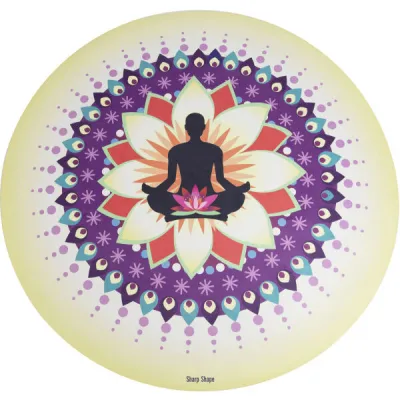 SHARP SHAPE ROUND YOGA MAT MEDITATION Jogamatka, fialová, velikost UNI