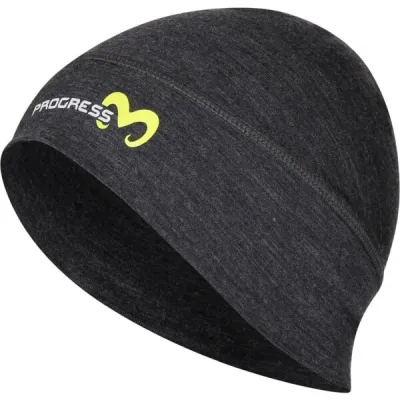 PROGRESS MERINO BEANIE Unisex funkční čepice, černá, velikost S/M