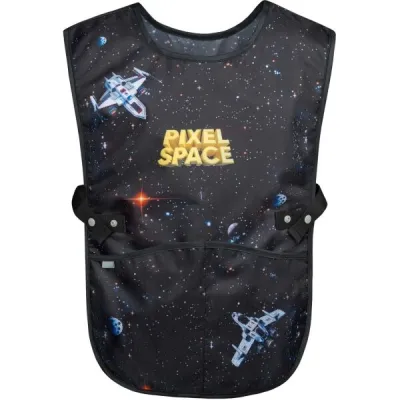 BAAGL PIXEL SPACE Dětská zástěra, černá, velikost UNI