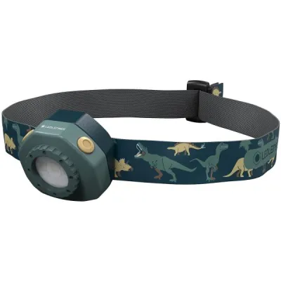 Ledlenser KIDLED4R DINO Dětská čelovka, tmavě zelená, velikost UNI