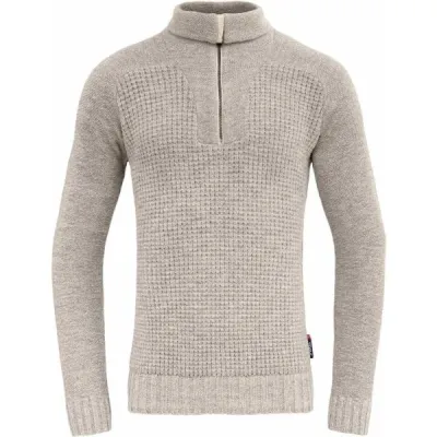 Devold BISPEN WOOL ZIP NECK Pánský vlněný svetr, šedá, velikost XXL
