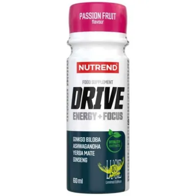 Nutrend DRIVE SHOT 60 ML PASSION FRUIT Energy shot, , velikost 60 ML