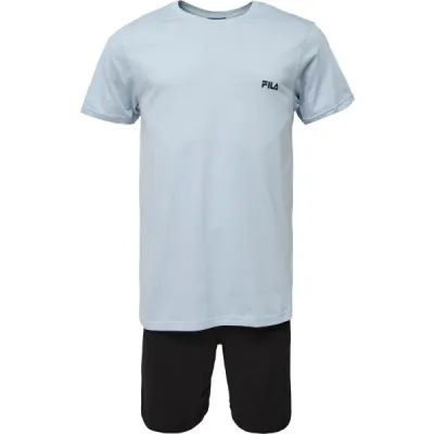 Fila SET SHORT SLEEVES T-SHIRT AND SHORT PANTS IN JERSEY Pánské pyžamo, světle modrá, velikost M