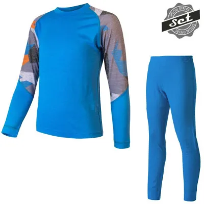 Sensor MERINO IMPRESS SET JNR Dětský juniorský set, modrá, velikost 120