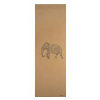 SHARP SHAPE CORK TRAVEL YOGA MAT ELEPHANT Jogamatka, hnědá, velikost UNI