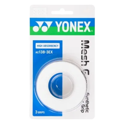 Yonex MESH GRAP AC138 3 KS Vrchní omotávka, bílá, velikost UNI
