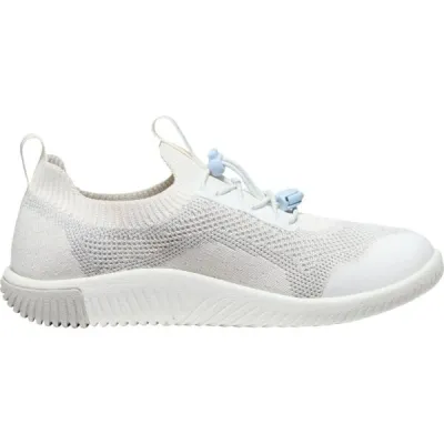 Keen KNX KNIT LACE YOUTH Dětské vycházkové boty, bílá, velikost 35