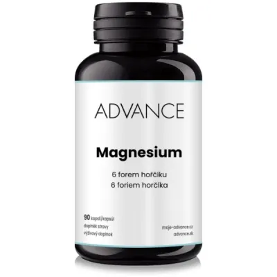 ADVANCE NUTRACEUTICS MAGNESIUM 90 KAPSLÍ - 6 FOREM HOŘČÍKU Hořčík, , velikost UNI