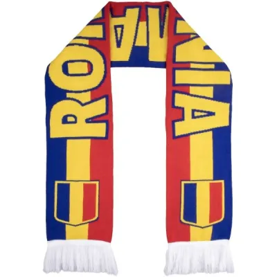 FLLÖS FANLINE SCARF ROMANIA 4 Zimní šála, žlutá, velikost UNI