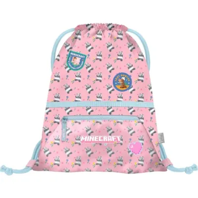 BAAGL MINECRAFT PANDA Gymsack, růžová, velikost UNI